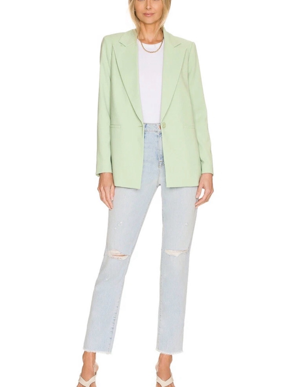 NWT Jonathan Simkhai $300 Revolve High Rise Straight Taper Jeans 26 (fits 27)
